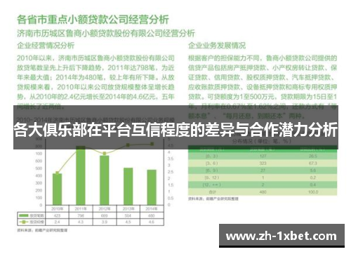 各大俱乐部在平台互信程度的差异与合作潜力分析
